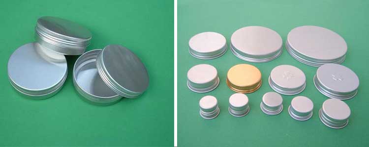 What is the advantage of using aluminum alloy for bottle cap material