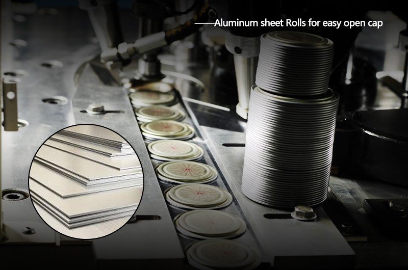 Aluminum sheet Rolls for easy open cap