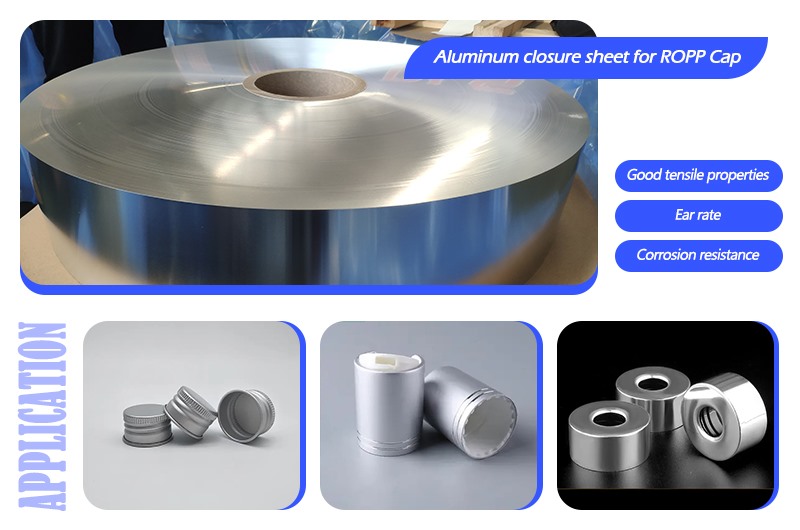 Aluminum closure sheet for ROPP cap